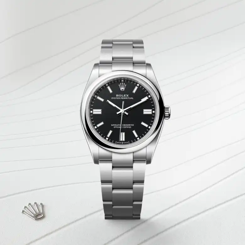 Rolex Oyster Perpetual 36 Oyster, 36 mm, Oystersteel, Domed m126000-0014 at Malalan.webp