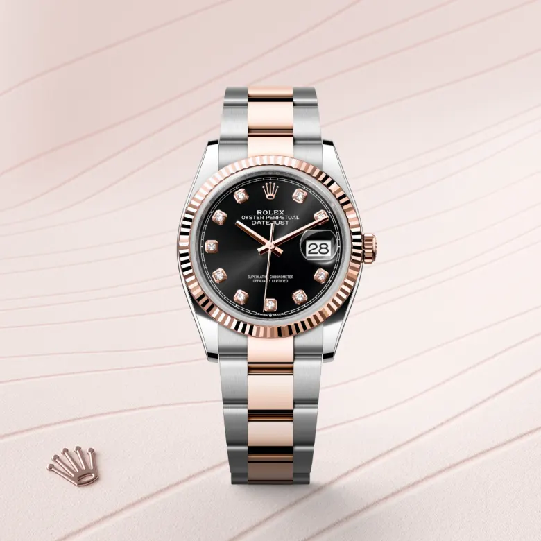 Rolex Datejust 36 Oyster, 26 mm, čelik Oystersteel i Everose zlato, Rebrasti m126231-0020 at Malalan.webp