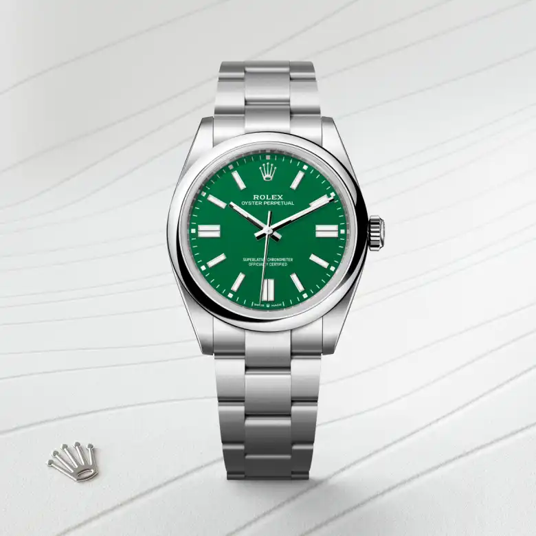 Rolex Oyster Perpetual 41 Oyster, 41 mm, Oystersteel, Domed m134300-0004 at Malalan.webp