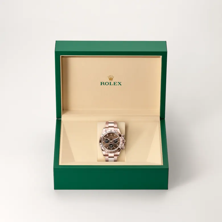 Rolex Cosmograph Daytona Oyster, 40 mm, Everose zlato, Fiksan, s ugraviranom tahimetrijskom ljestvicom, u 18-karatnom Everose zlatu m126505-0005 at Malalan.webp