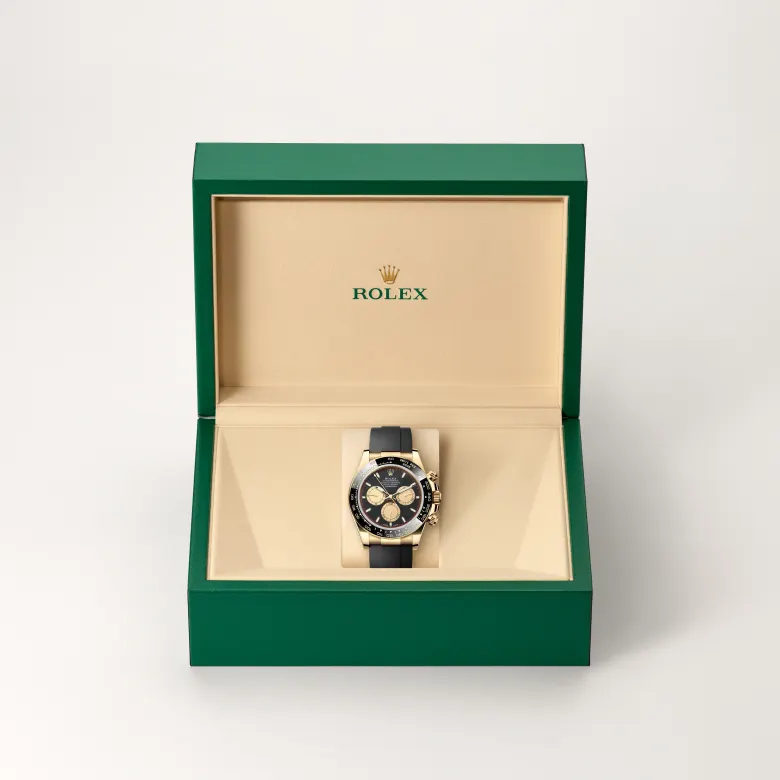 Rolex Cosmograph Daytona Oyster, 40 mm, žuto zlato, Crni umetak Cerachrom u jednom komadu, u keramici, s utisnutom tahimetrijskom ljestvicom m126518ln-0004 at Malalan.webp