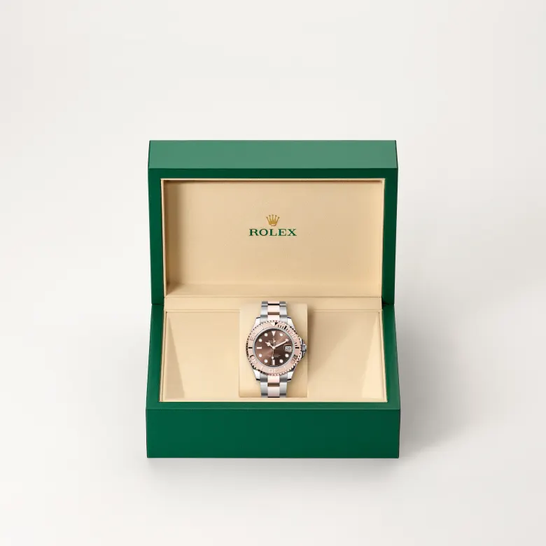 Rolex Yacht-Master 37 Oyster, 26 mm, čelik Oystersteel i Everose zlato, Dvosmjerni, rotirajući sa 60-minutnom gradacijom, s izdignutim brojkama od Everose zlata m268621-0003 at Malalan.webp
