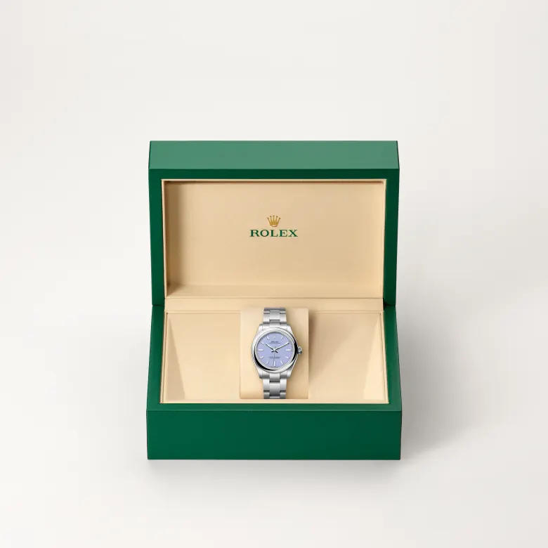 Rolex Oyster Perpetual 31 Oyster, 31 mm, Oystersteel, Domed m277200-0014 at Malalan.webp