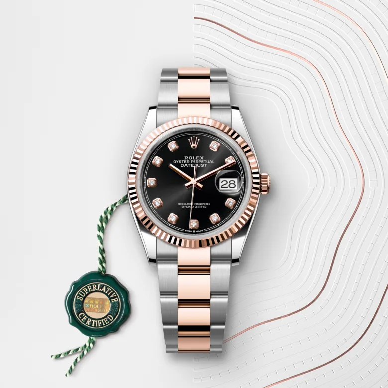 Rolex Datejust 36 Oyster, 26 mm, čelik Oystersteel i Everose zlato, Rebrasti m126231-0020 at Malalan.webp