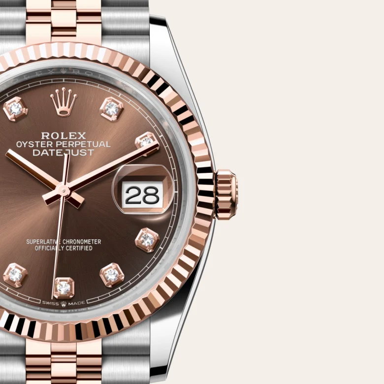 Rolex Datejust 36 Oyster, 26 mm, čelik Oystersteel i Everose zlato, Rebrasti m126231-0053 at Malalan.webp