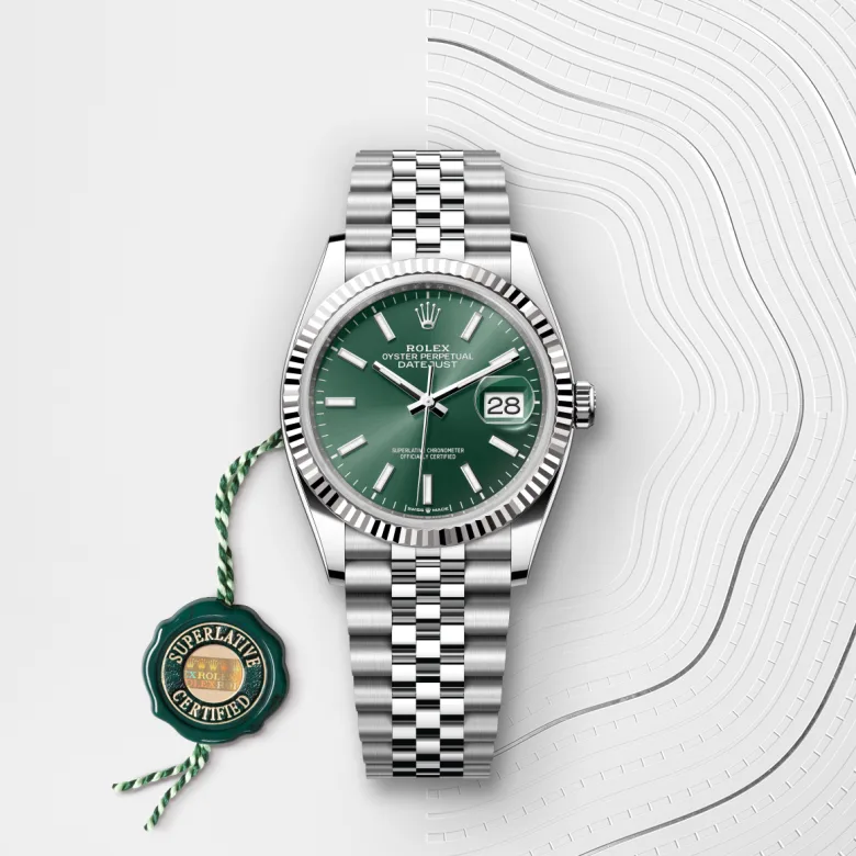 Rolex Datejust 36 Oyster, 36 mm, Oystersteel and white gold, Fluted m126234-0051 at Malalan.webp