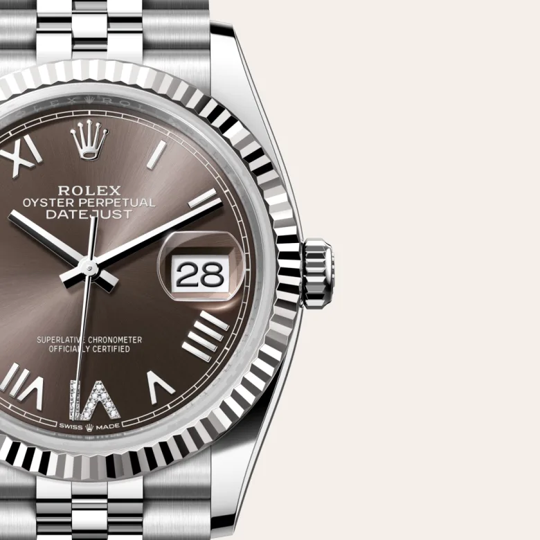 Rolex Datejust 36 Oyster, 34 mm, čelik Oystersteel i bijelo zlato, Rebrasti m126234-0071 at Malalan.webp