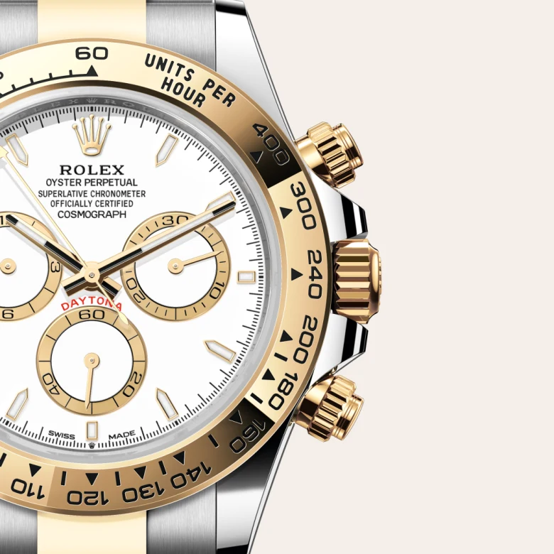 Rolex Cosmograph Daytona Oyster, 26 mm, čelik Oystersteel i žuto zlato, Fiksan, s ugraviranom tahimetrijskom ljestvicom, u žutom zlatu m126503-0001 at Malalan.webp