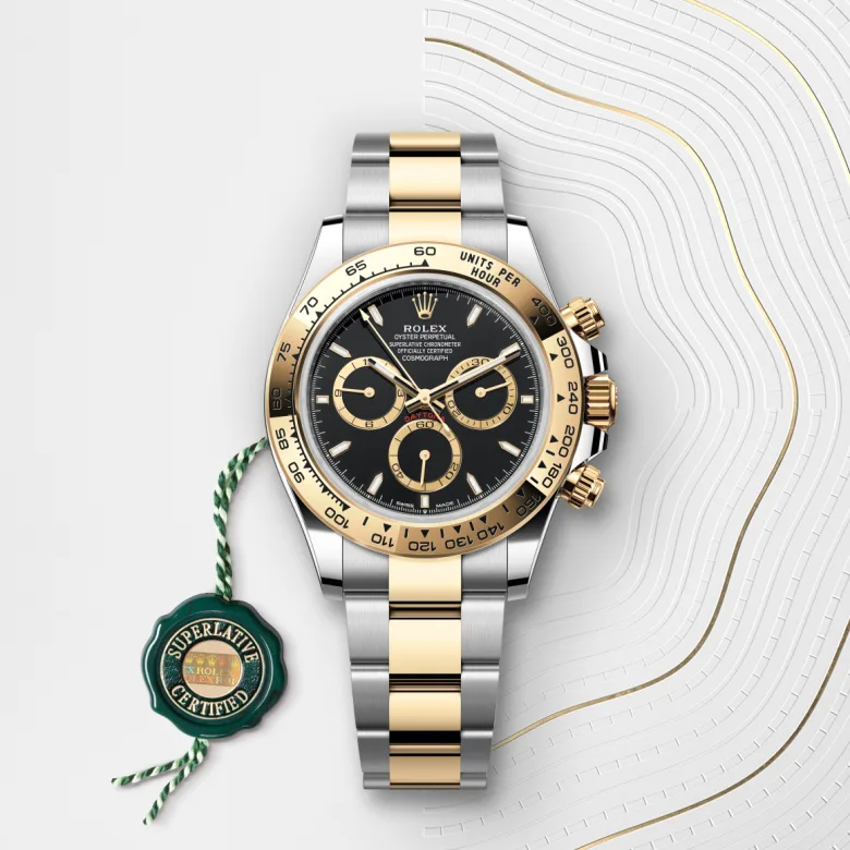 Rolex Cosmograph Daytona Oyster, 40 mm, Oystersteel jeklo in rumeno zlato, Fiksna, z vgravirano tahimetrsko skalo, iz rumenega zlata m126503-0003 pri Malalanu.webp