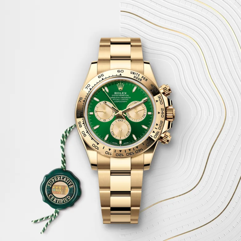 Rolex Cosmograph Daytona Oyster, 40 mm, rumeno zlato, Fiksna, z vgravirano tahimetrsko skalo, iz 18-kt rumenega zlata m126508-0008 pri Malalanu.webp