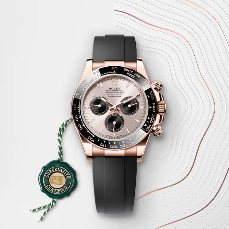 Rolex Cosmograph Daytona Oyster, 40 mm, Everose zlato, Črna keramična Cerachrom luneta v enem delu z oblikovano tahimetrično skalo m126515ln-0006 pri Malalanu.webp