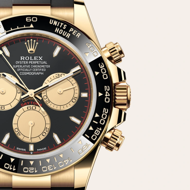 Rolex Cosmograph Daytona Oyster, 40 mm, žuto zlato, Crni umetak Cerachrom u jednom komadu, u keramici, s utisnutom tahimetrijskom ljestvicom m126518ln-0004 at Malalan.webp
