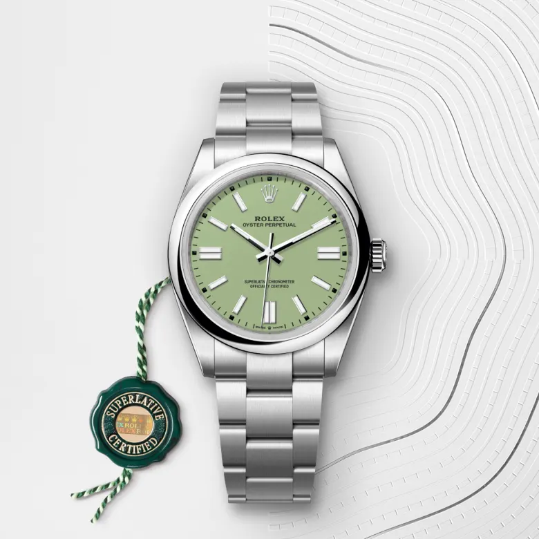 Rolex Oyster Perpetual 41 Oyster, 41 mm, Oystersteel, Domed m134300-0006 at Malalan.webp