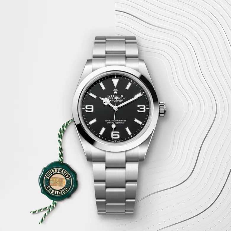 Rolex Explorer 40 Oyster, 40 mm, Oystersteel jeklo, Gladka m224270-0001 pri Malalanu.webp