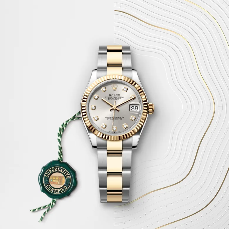 Rolex Datejust 31 Oyster, 31 mm, Oystersteel and yellow gold, Fluted m278273-0019 at Malalan.webp