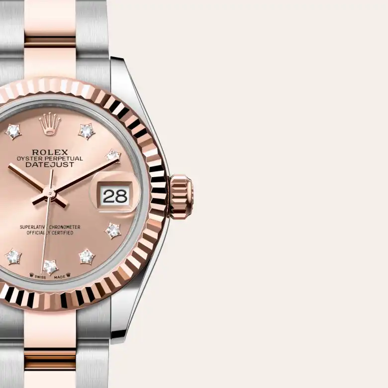 Rolex Lady-Datejust Oyster, 26 mm, čelik Oystersteel i Everose zlato, Rebrasti m279171-0028 at Malalan.webp