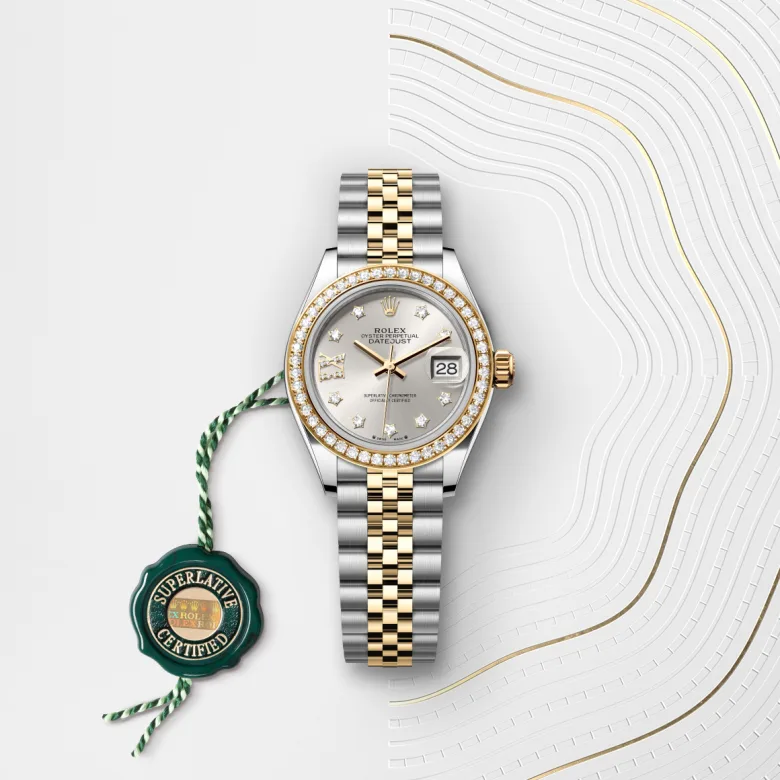 Rolex Lady-Datejust Oyster, 28 mm, Oystersteel, yellow gold and diamonds, Set with diamonds m279383rbr-0003 at Malalan.webp