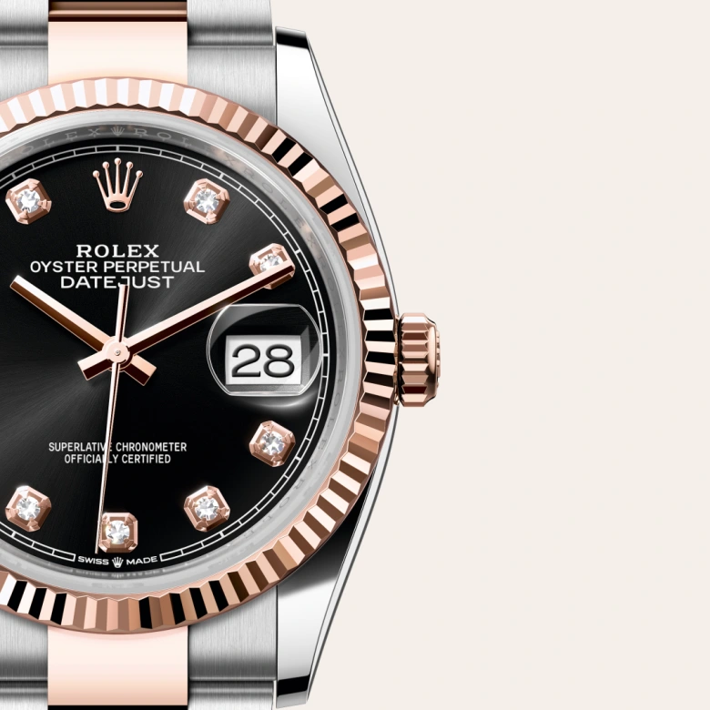 Rolex Datejust 36 Oyster, 26 mm, čelik Oystersteel i Everose zlato, Rebrasti m126231-0020 at Malalan.webp