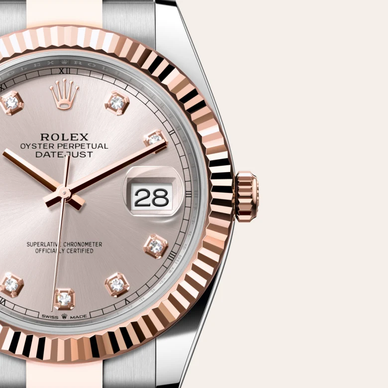 Rolex Datejust 41 Oyster, 26 mm, čelik Oystersteel i Everose zlato, Rebrasti m126331-0007 at Malalan.webp