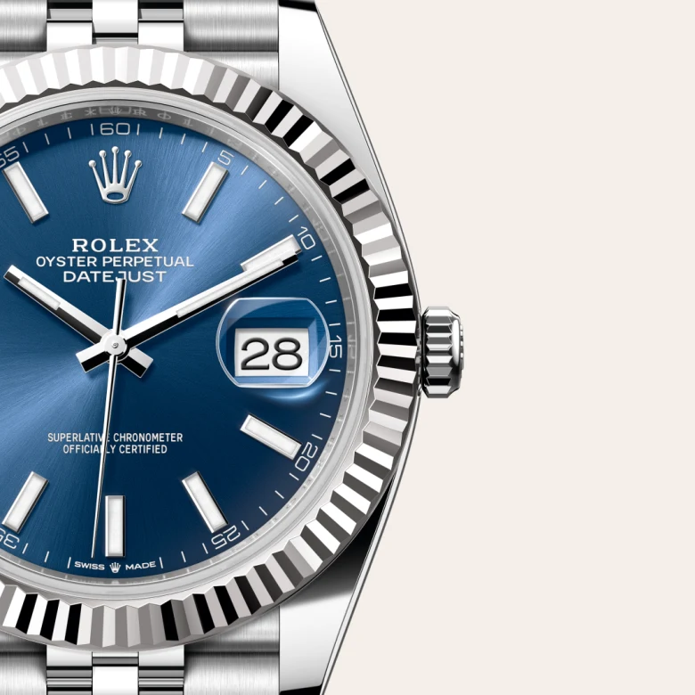 Rolex Datejust 41 Oyster, 41 mm, Oystersteel jeklo in belo zlato, Nazobčano m126334-0002 pri Malalanu.webp