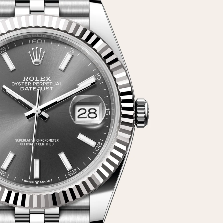 Rolex Datejust 41 Oyster, 34 mm, čelik Oystersteel i bijelo zlato, Rebrasti m126334-0014 at Malalan.webp