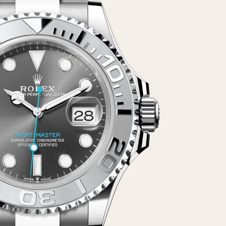 Rolex Yacht-Master 40 Oyster, 40 mm, Oystersteel and platinum, Platinum bidirectional rotatable 60-minute graduated with raised numerals m126622-0001 at Malalan.webp