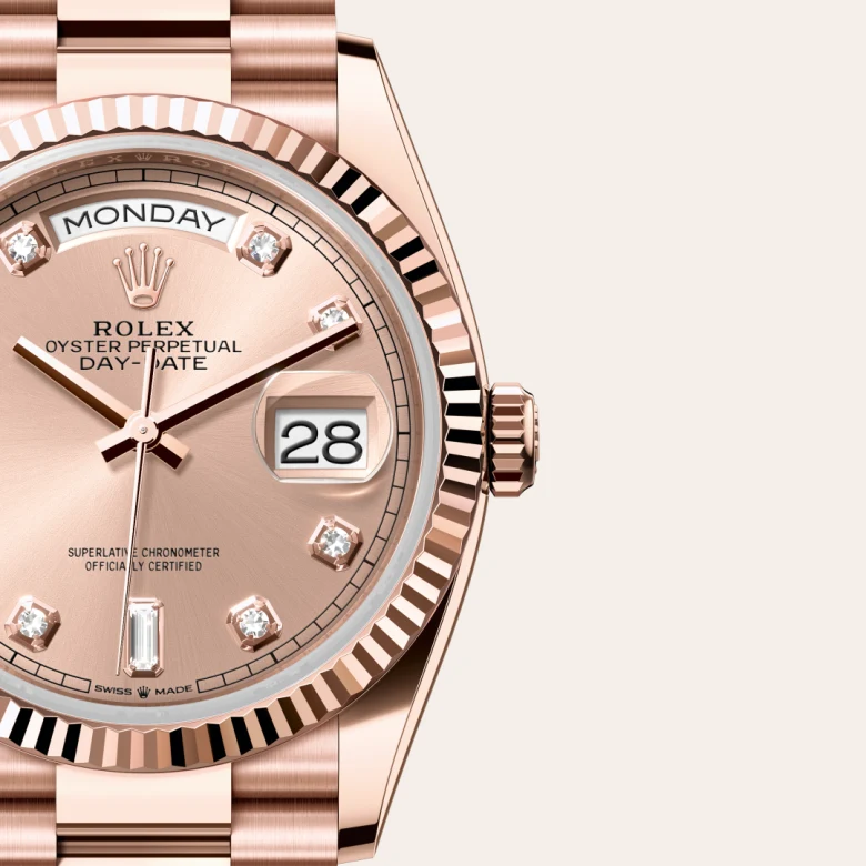Rolex Day-Date 36 Oyster, 36 mm, Everose gold, Fluted m128235-0009 at Malalan.webp