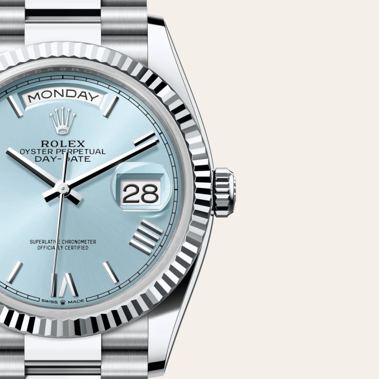 Rolex Day-Date 36 Oyster, 36 mm, platinum, Fluted m128236-0018 at Malalan.webp
