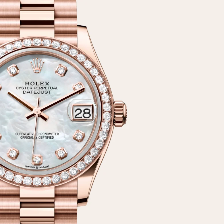 Rolex Datejust 31 Oyster, 31 mm, Everose zlato i dijamanti, S ugrađenim dijamantima m278285rbr-0005 at Malalan.webp