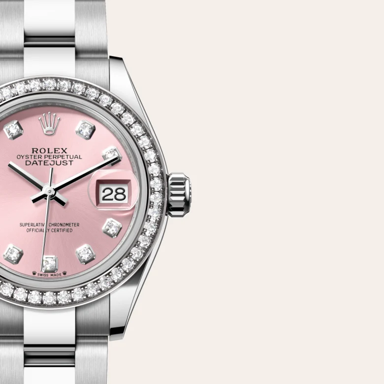 Rolex Lady-Datejust Oyster, 28 mm, Oystersteel, white gold and diamonds, Set with diamonds m279384rbr-0004 at Malalan.webp
