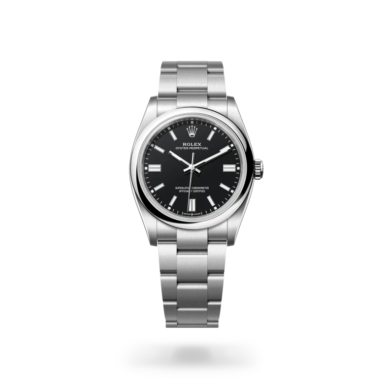 Rolex Oyster Perpetual 36 Oyster, 36 mm, Oystersteel, Domed m126000-0014 at Malalan.webp