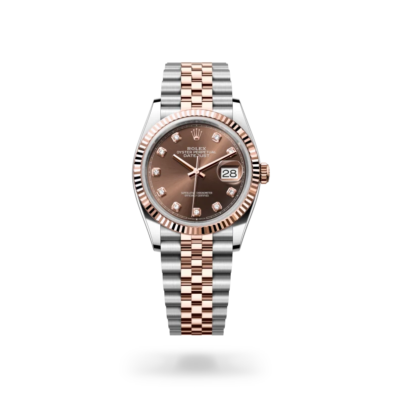 Rolex Datejust 36 Oyster, 26 mm, čelik Oystersteel i Everose zlato, Rebrasti m126231-0053 at Malalan.webp