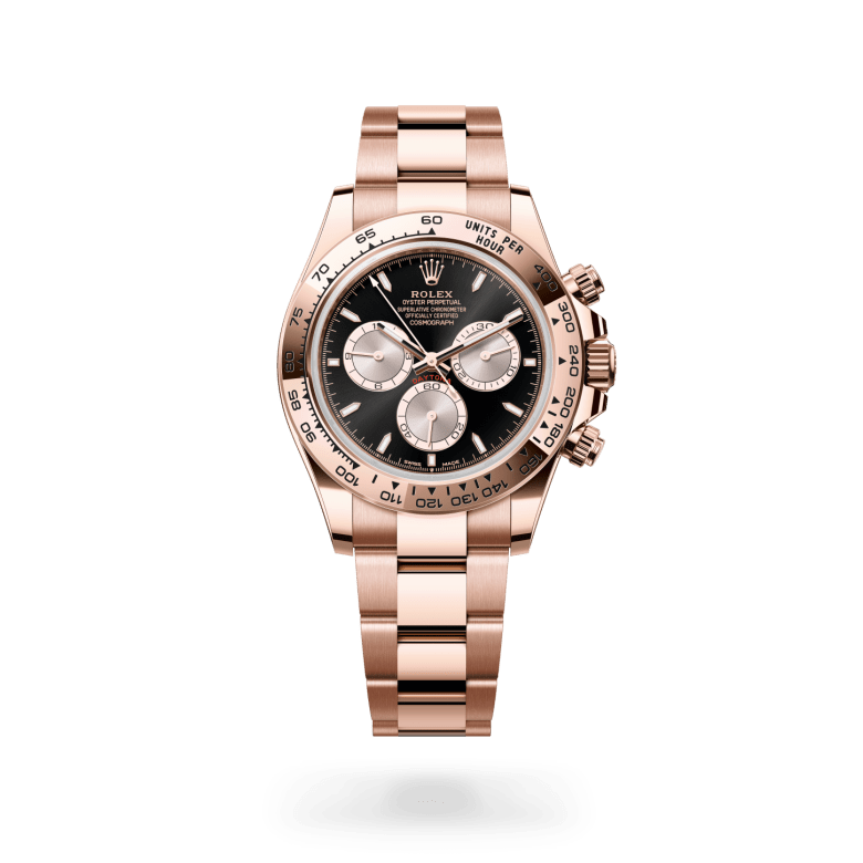 Rolex Cosmograph Daytona Oyster, 40 mm, Everose gold, Fixed, with engraved tachymetric scale, in 18 ct Everose gold m126505-0001 at Malalan.webp