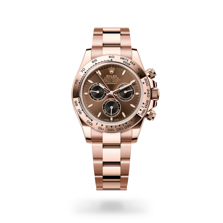 Rolex Cosmograph Daytona Oyster, 40 mm, Everose zlato, Fiksan, s ugraviranom tahimetrijskom ljestvicom, u 18-karatnom Everose zlatu m126505-0005 at Malalan.webp
