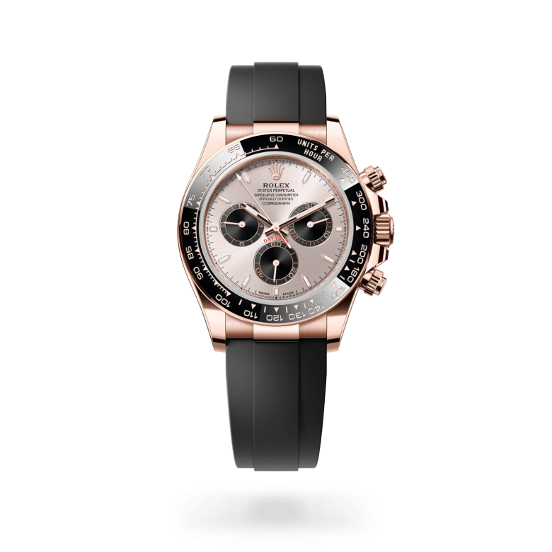 Rolex Cosmograph Daytona Oyster, 40 mm, Everose zlato, Črna keramična Cerachrom luneta v enem delu z oblikovano tahimetrično skalo m126515ln-0006 pri Malalanu.webp