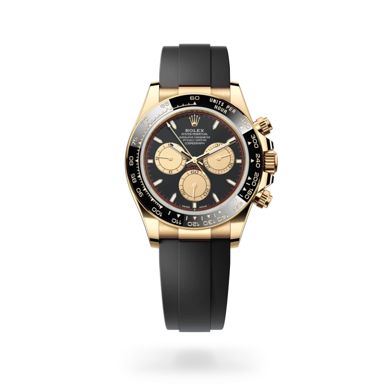Rolex Cosmograph Daytona Oyster, 40 mm, žuto zlato, Crni umetak Cerachrom u jednom komadu, u keramici, s utisnutom tahimetrijskom ljestvicom m126518ln-0004 at Malalan.webp