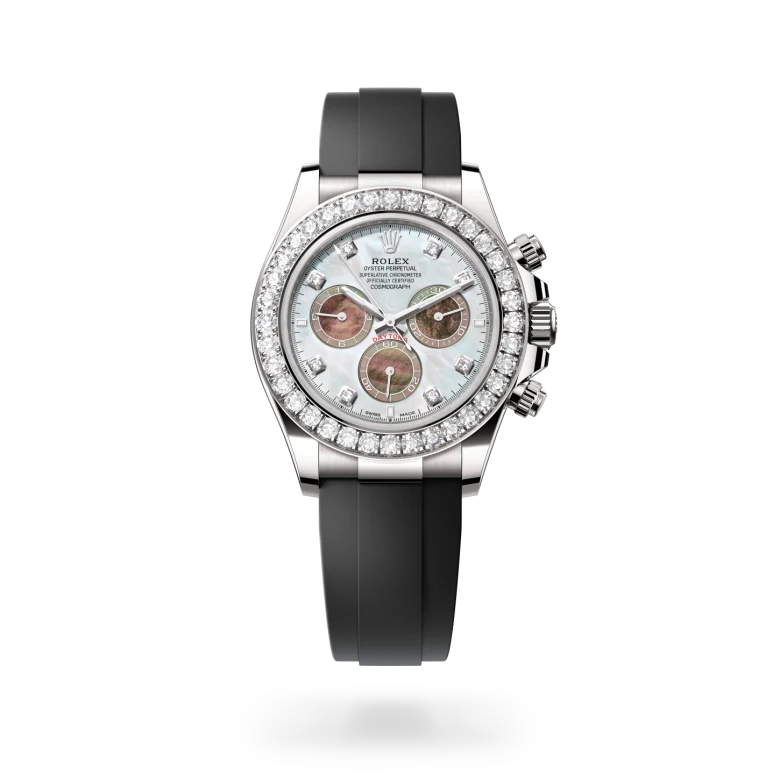 Rolex Cosmograph Daytona Oyster, 40 mm, belo zlato in diamanti, Z vdelanimi diamanti m126589rbr-0001 pri Malalanu.webp