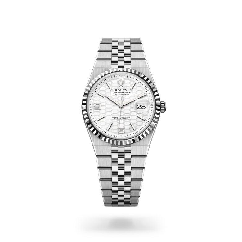 Rolex Land-Dweller 36 Oyster, 36 mm, Oystersteel and white gold, Fluted m127234-0001 at Malalan.webp