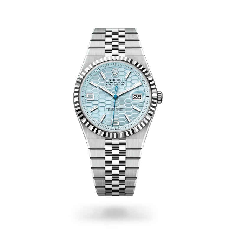 Rolex Land-Dweller 36 Oyster, 40 mm, platina, Nazobčano m127336-0001 pri Malalanu.webp