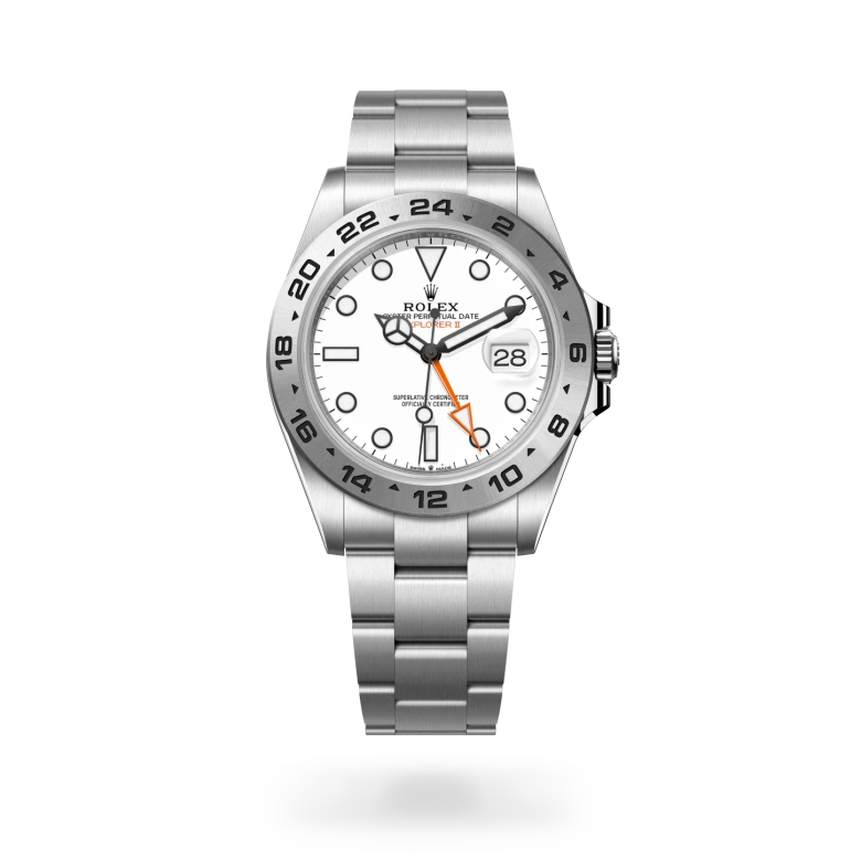 Rolex Explorer II Oyster, 42 mm, Oyster čelik, Fiksan, 24-satna gradacija m226570-0001 at Malalan.webp