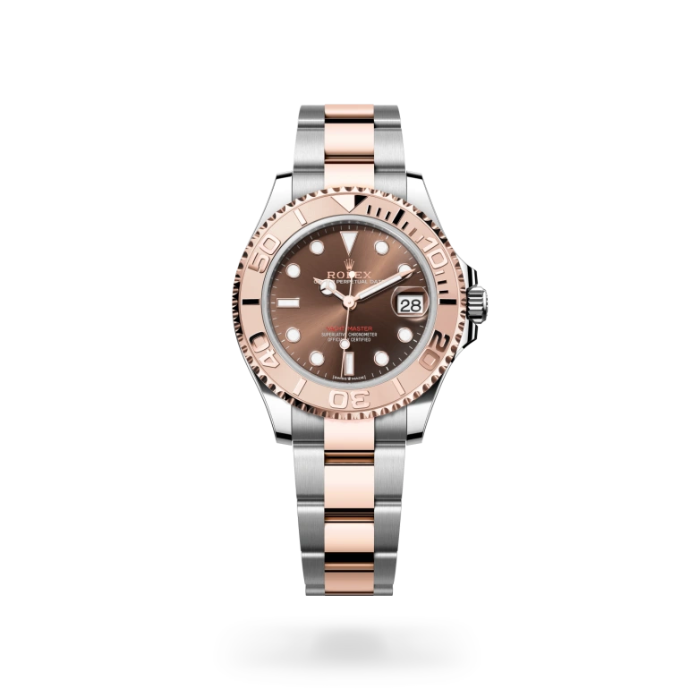 Rolex Yacht-Master 37 Oyster, 26 mm, čelik Oystersteel i Everose zlato, Dvosmjerni, rotirajući sa 60-minutnom gradacijom, s izdignutim brojkama od Everose zlata m268621-0003 at Malalan.webp