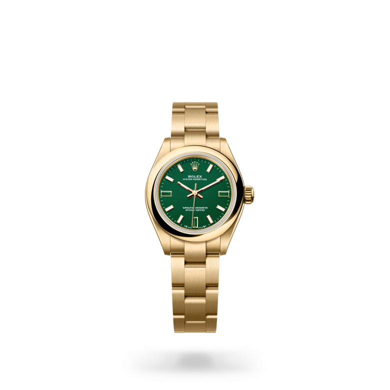 Rolex Oyster Perpetual 28 Oyster, 28 mm, yellow gold, Domed m276208-0002 at Malalan.webp