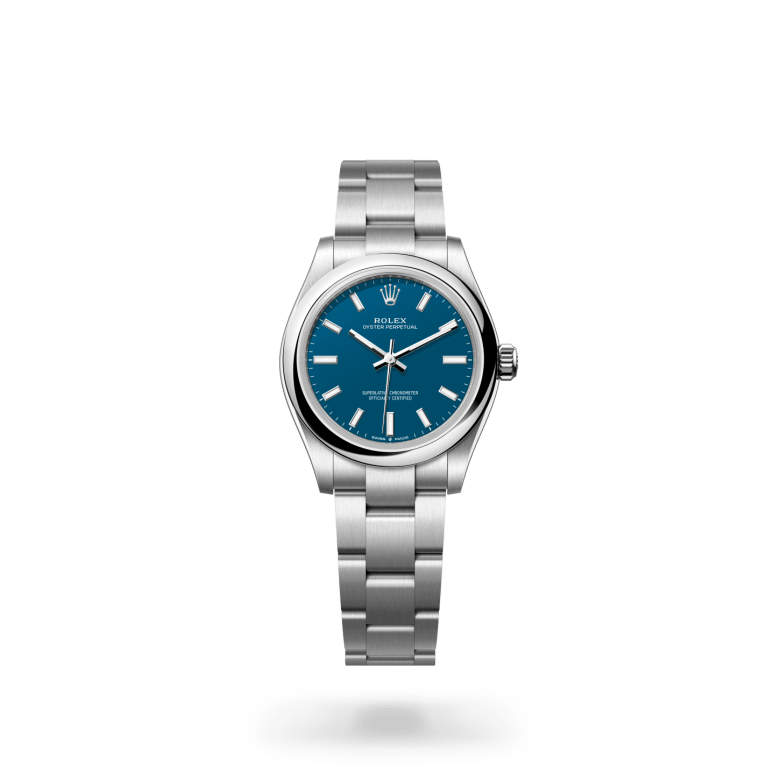 Rolex Oyster Perpetual 31 Oyster, 31 mm, Oystersteel jeklo, Izbočena m277200-0017 pri Malalanu.webp