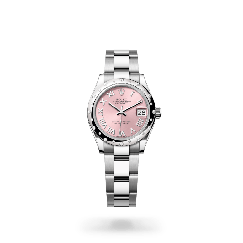 Rolex Datejust 31 Oyster, 36 mm, čelik Oystersteel, bijelo zlato i dijamanti, Zaobljen, s dijamantima m278344rbr-0021 at Malalan.webp