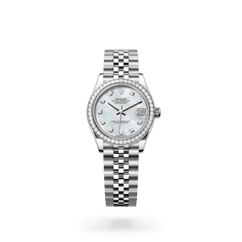 Rolex Datejust 31 Oyster, 36 mm, čelik Oystersteel, bijelo zlato i dijamanti, S ugrađenim dijamantima m278384rbr-0008 at Malalan.webp