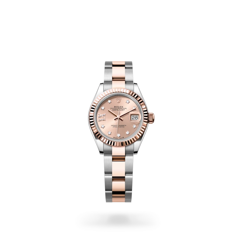 Rolex Lady-Datejust Oyster, 26 mm, čelik Oystersteel i Everose zlato, Rebrasti m279171-0028 at Malalan.webp