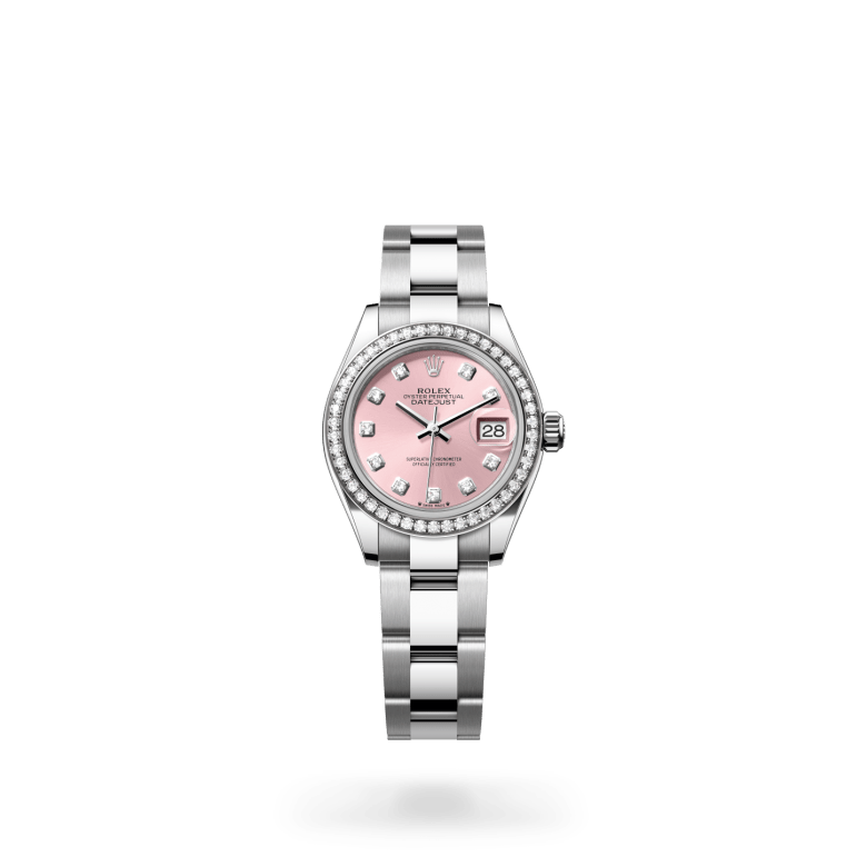 Rolex Lady-Datejust Oyster, 28 mm, Oystersteel, white gold and diamonds, Set with diamonds m279384rbr-0004 at Malalan.webp
