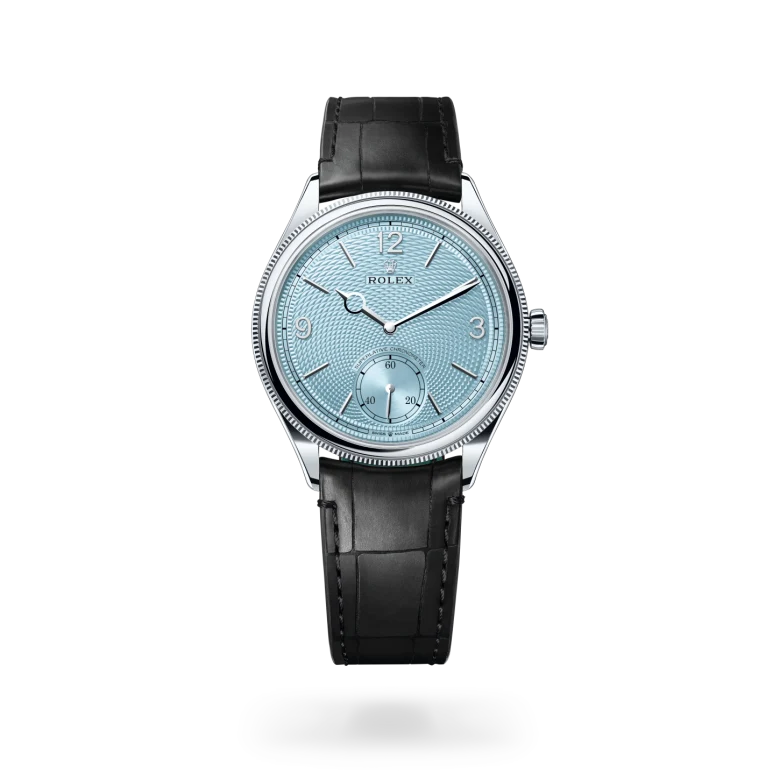 Rolex 1908 39 mm, platina, polirano, Zaobljeni i rebrasti m52506-0003 at Malalan.webp